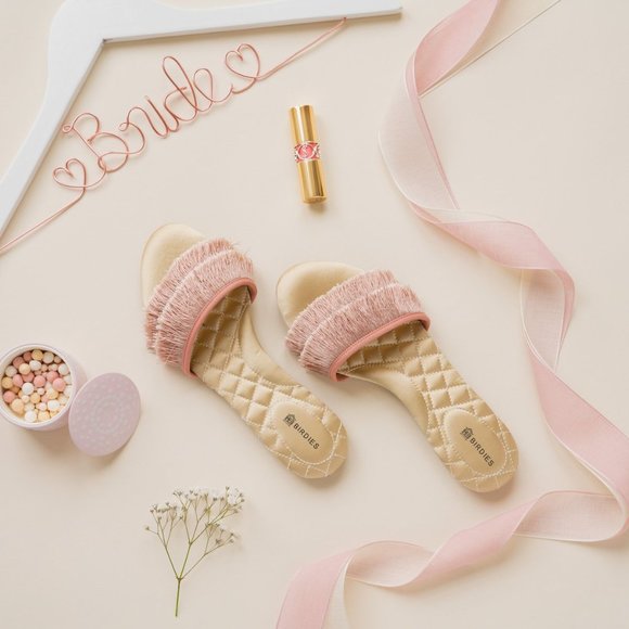 Birdies The Sparrow Blush Pink Slippers - Picture 2 of 13
